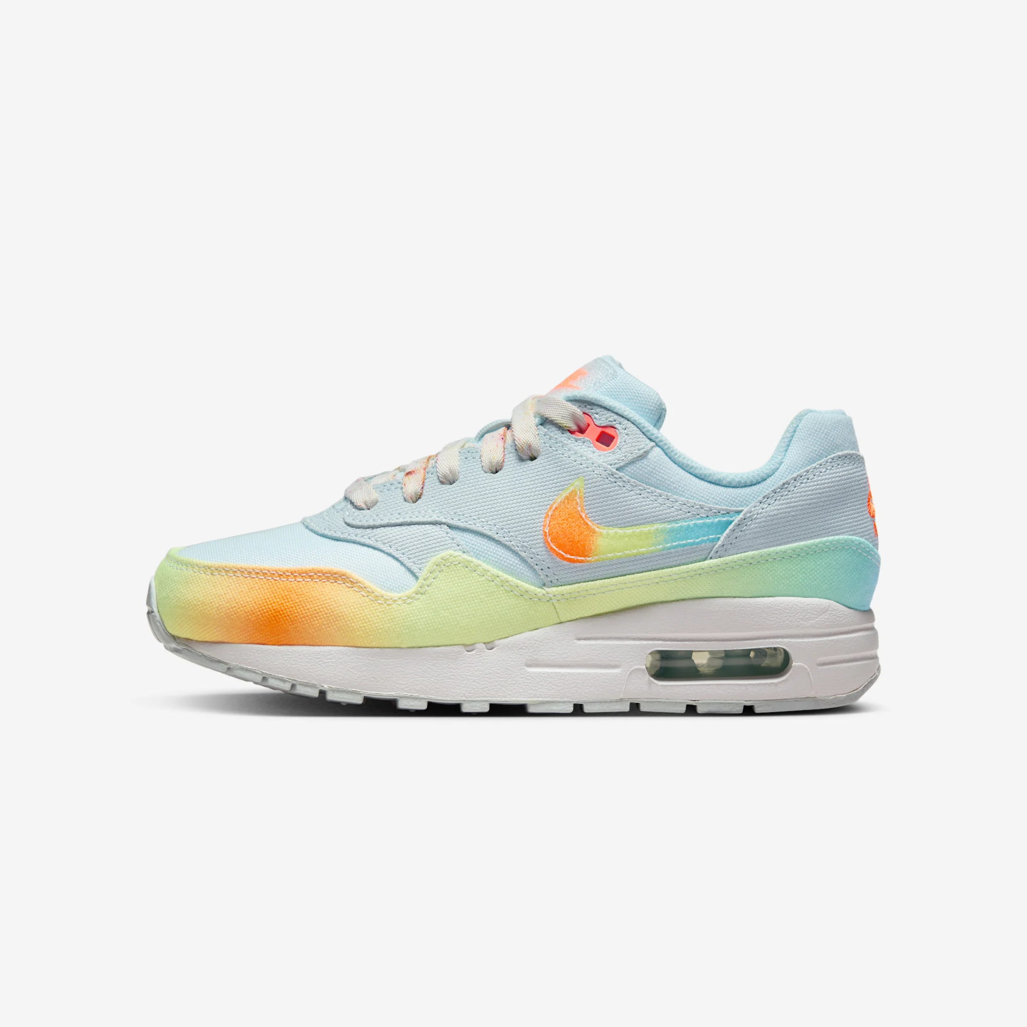 Nike Air Max 1 GS "Glacier Blue / Total Orange" 2024 Glacier Blue/Total Orange/White/Light Lemon Twist/Aquarius Blue