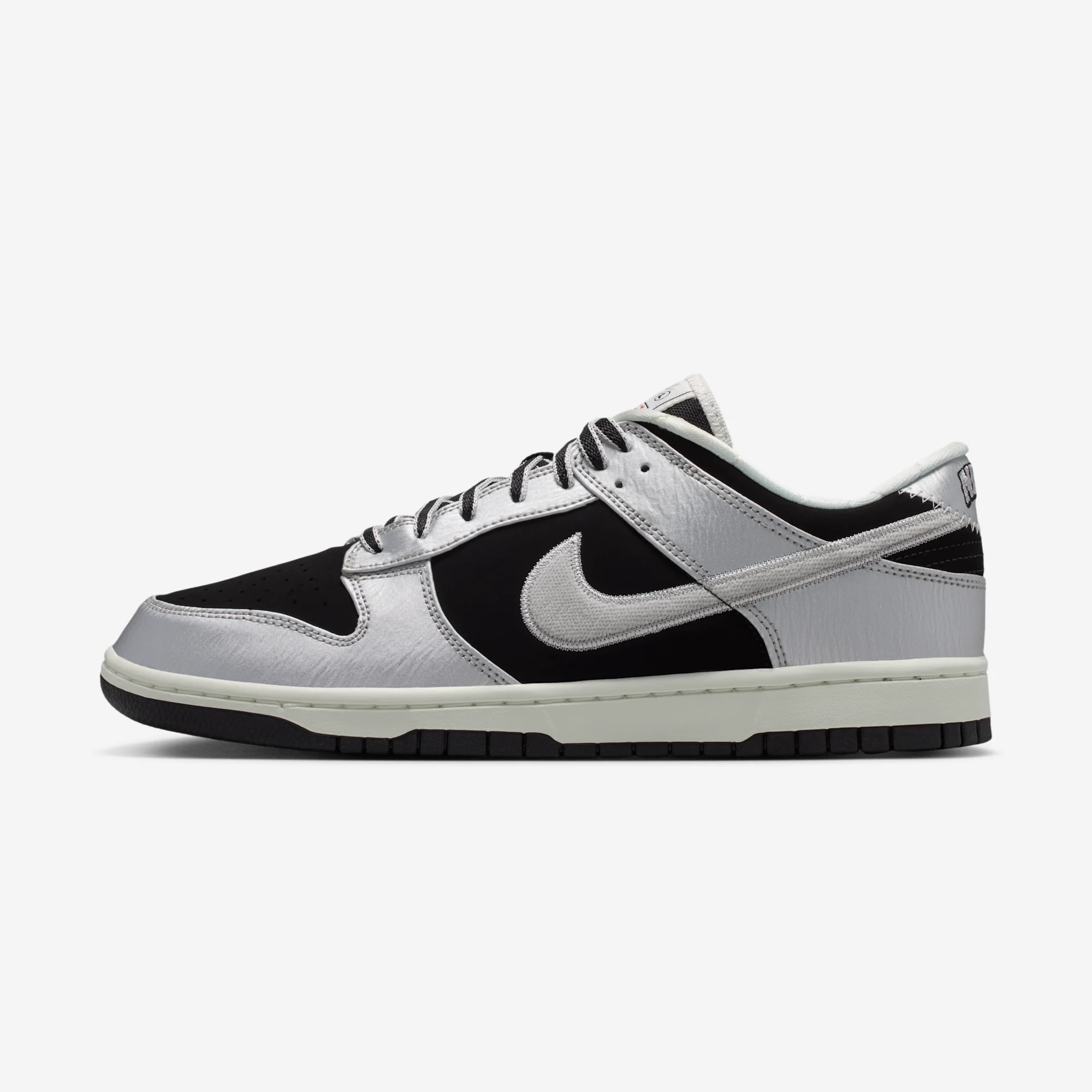 Nike Dunk Low Retro "Metallic Silver" Metallic Silver/Metallic Silver/Black/Sail/University Red/Flat Silver