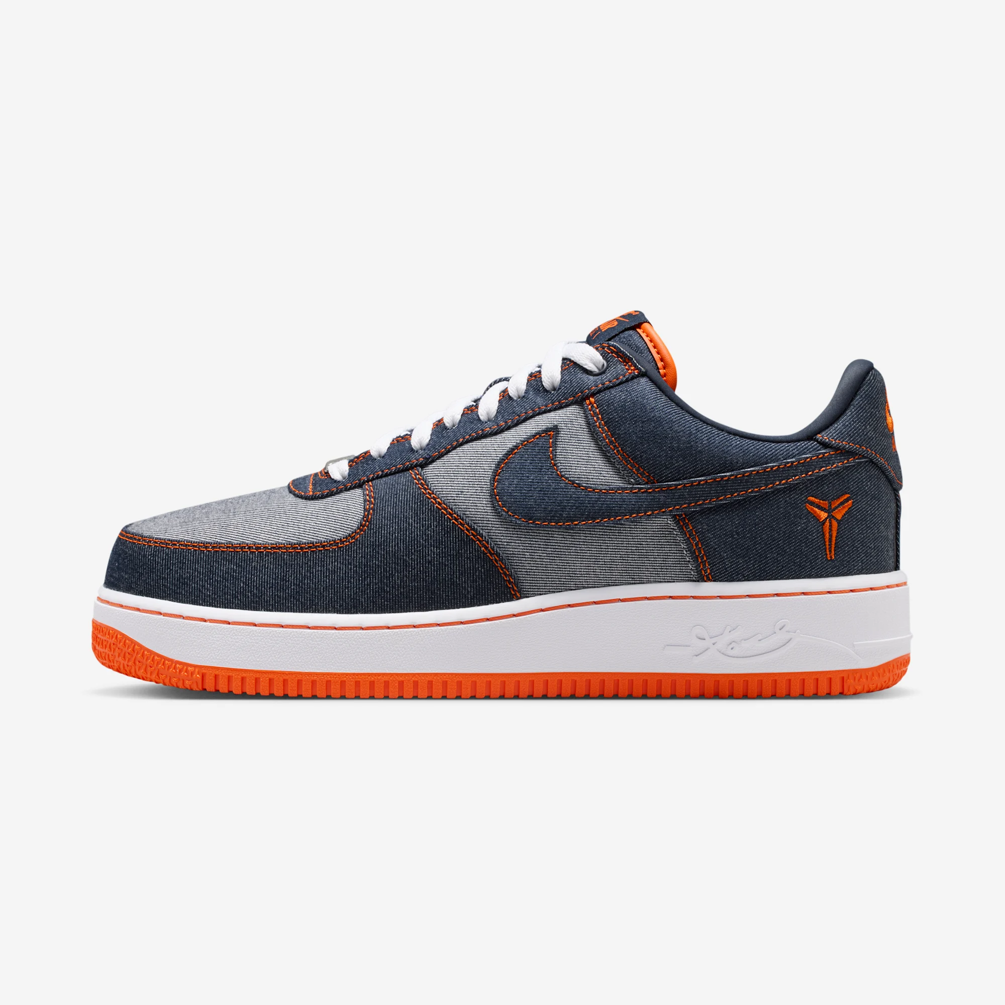 Kobe Bryant x Nike Air Force 1 Low PE "Denim" Obsidian/Safety Orange/White