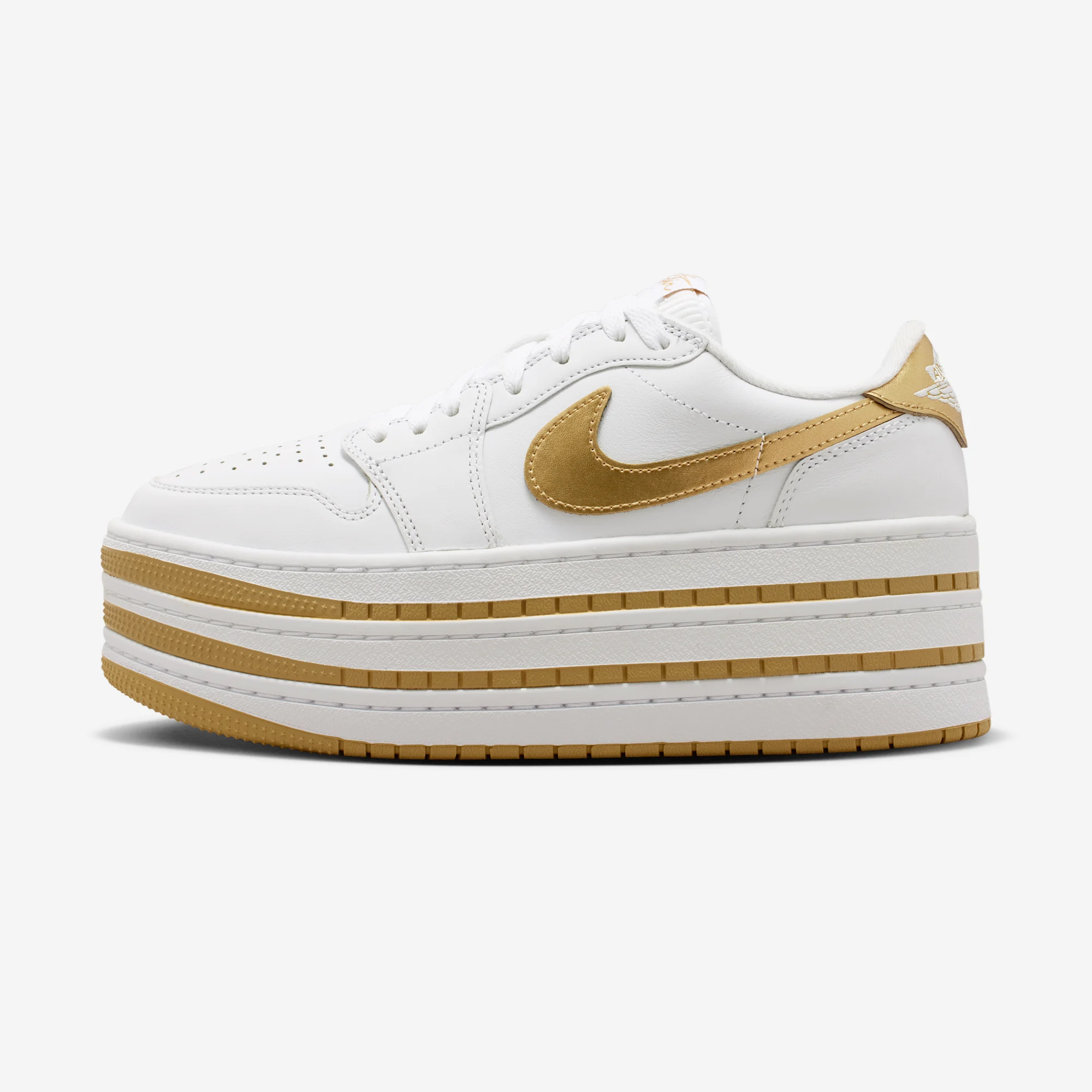 Air Jordan 1 Triple Stack SE W "White & Metallic Gold" White/White/Metallic Gold