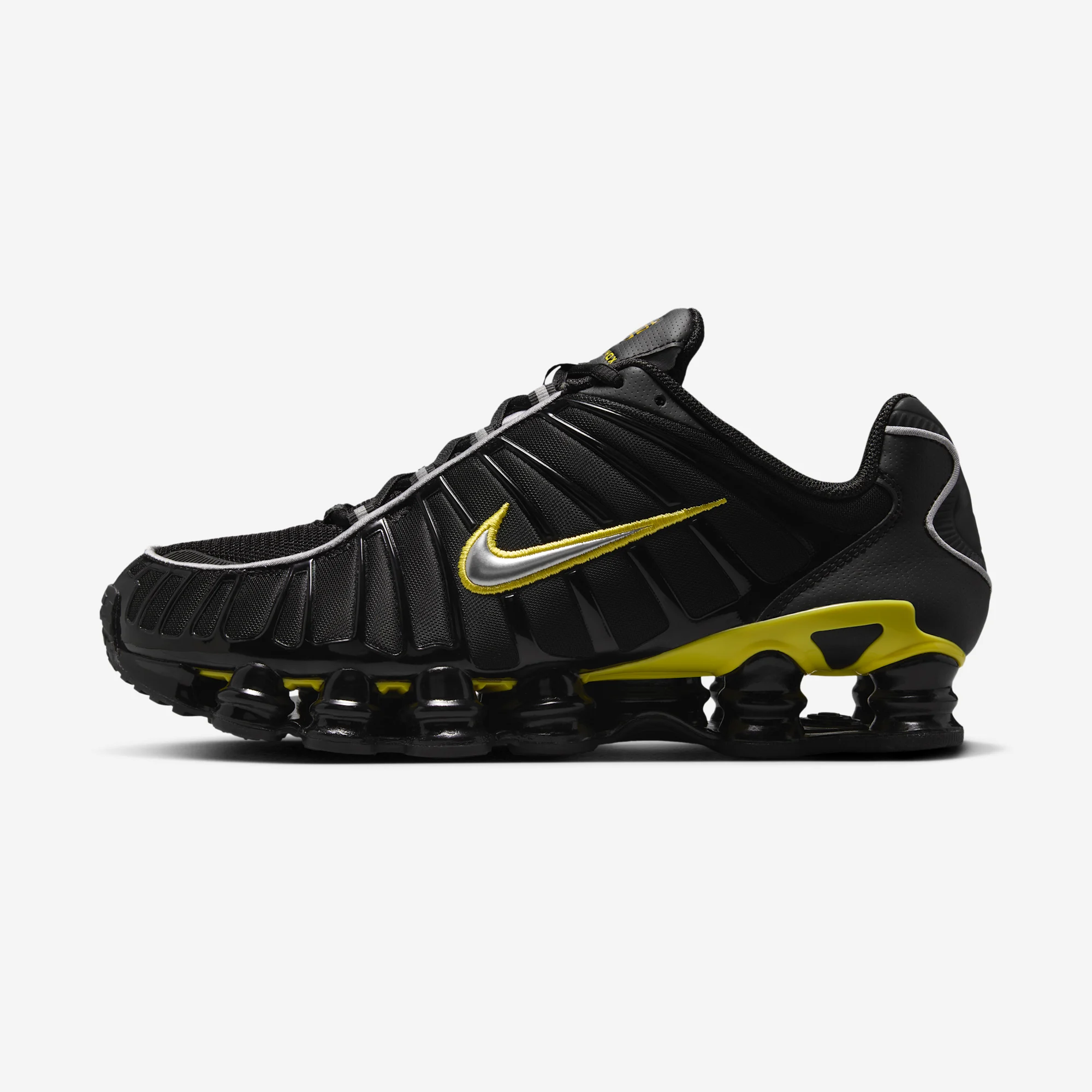 Nike Shox TL “Black / Dynamic Yellow” 2025 Black/Metallic Silver/Dynamic Yellow