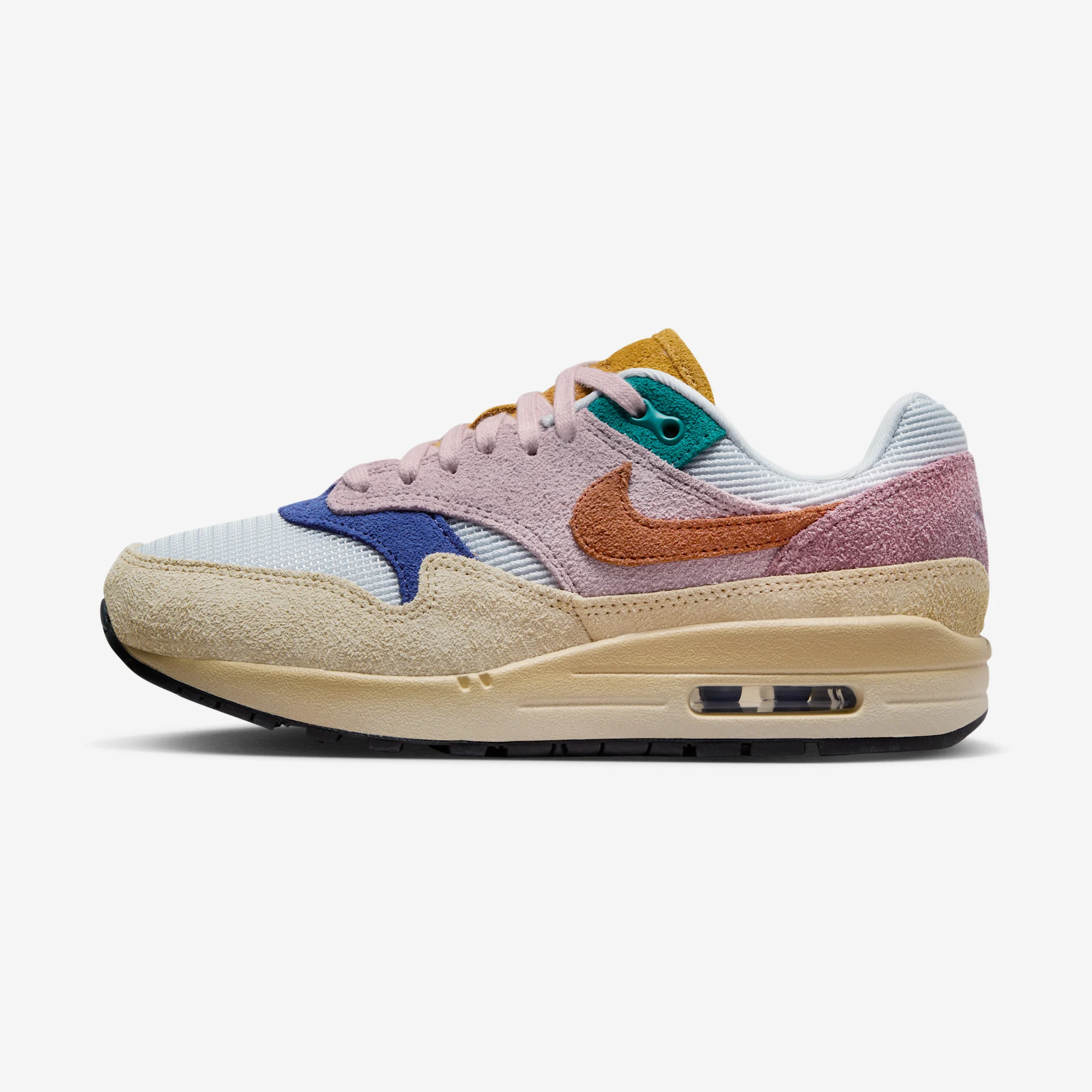 Nike Air Max 1 "Tan Lines" Grain/Rugged Orange/Plum Fog/Violet Dust/Deep Royal Blue/Pure Platinum
