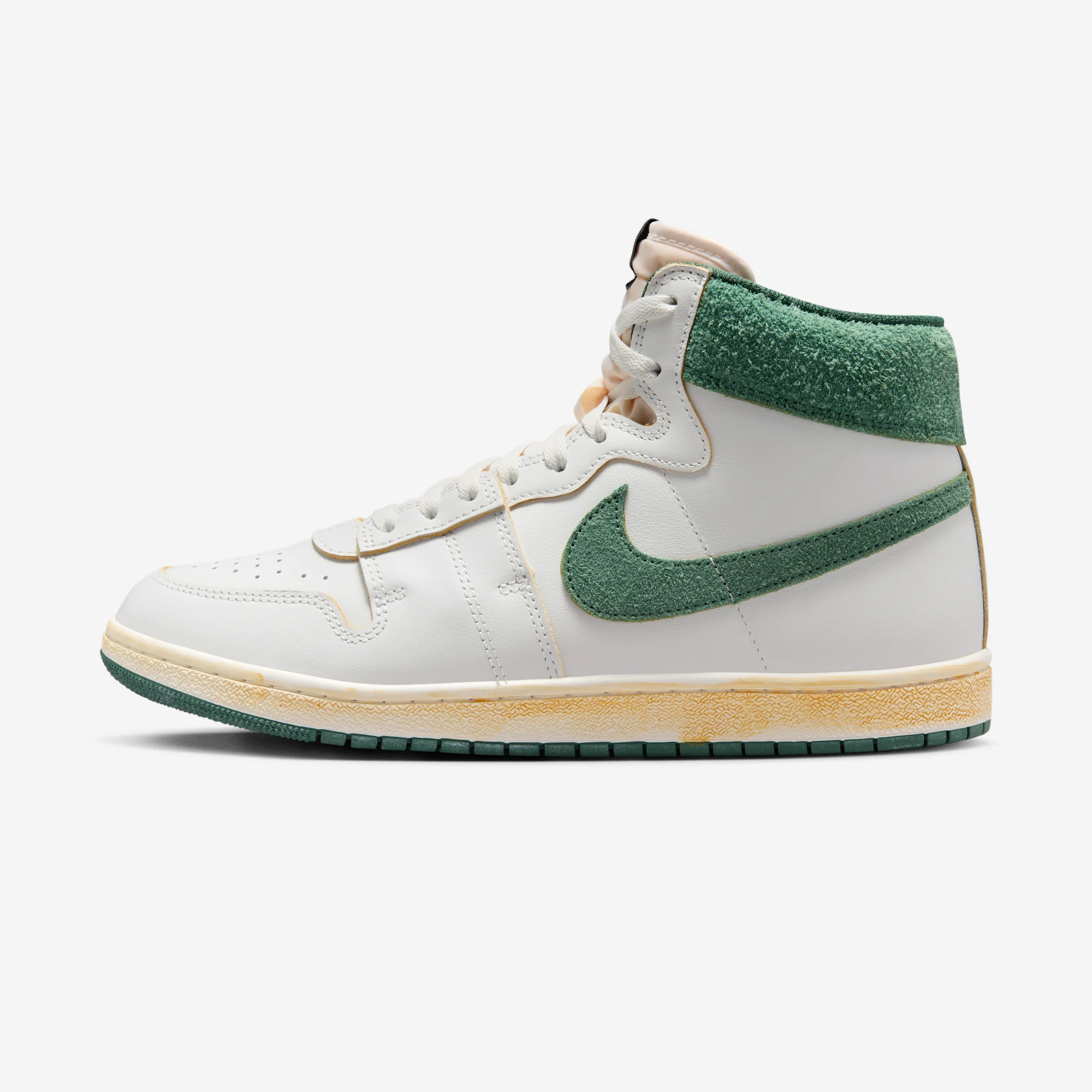 Jordan x A Ma Maniere Air Ship "Stone Green" Summit White/Green Stone
