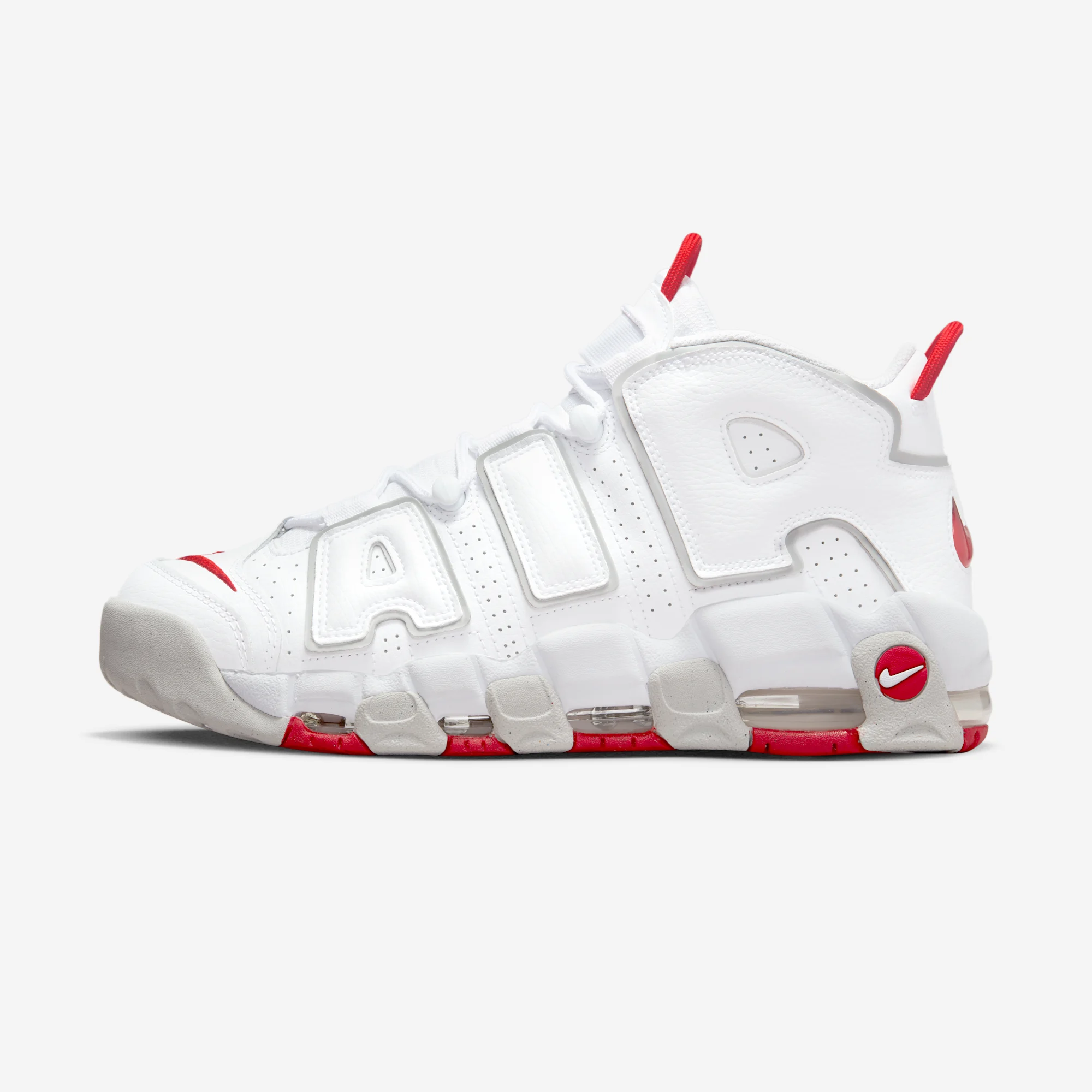 Nike Air More Uptempo '96 "White / Red / Grey" White/Grey Fog/University Red