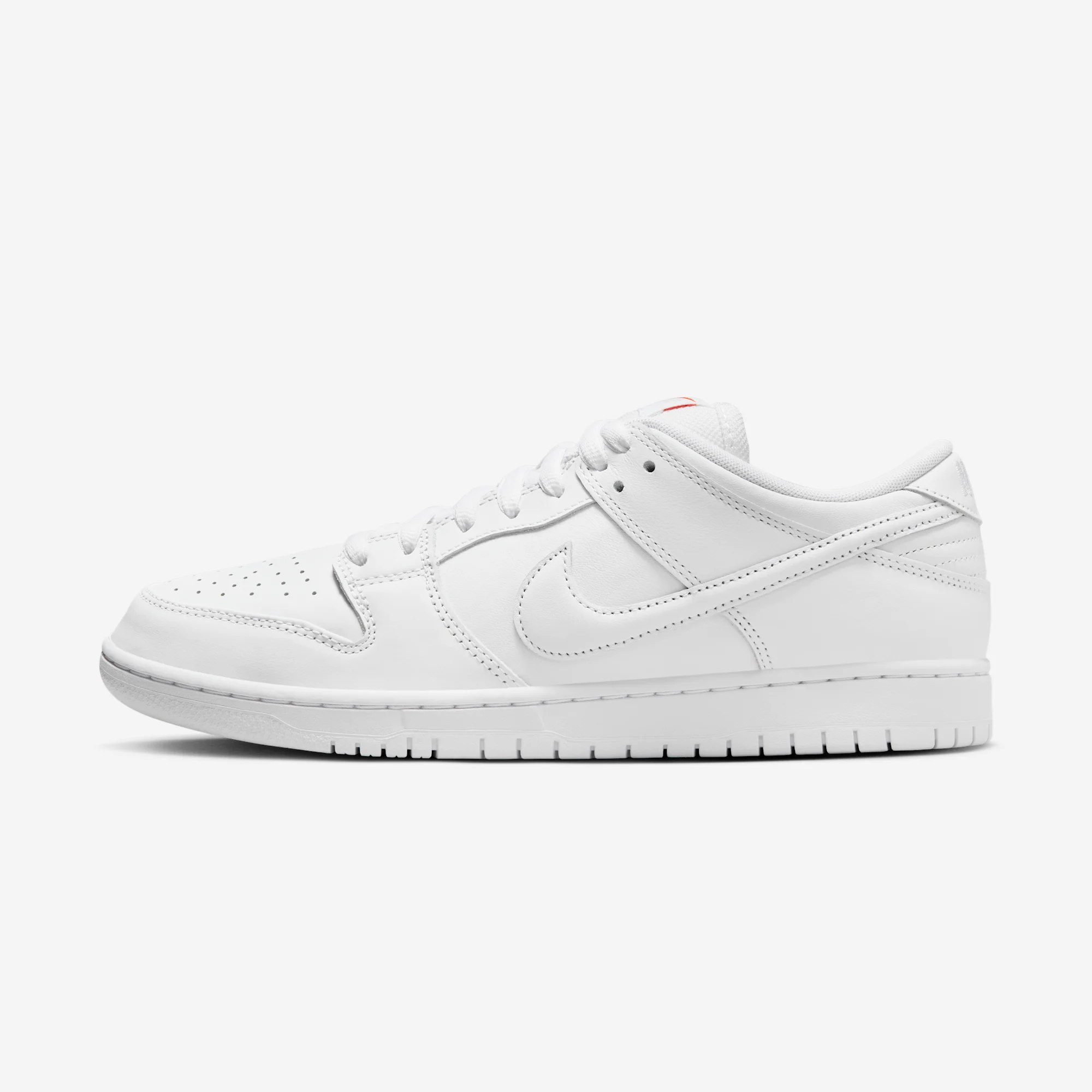 Nike SB Dunk Low Pro ISO "Triple White" 2024 White/White/White/White/Summit White/Safety Orange