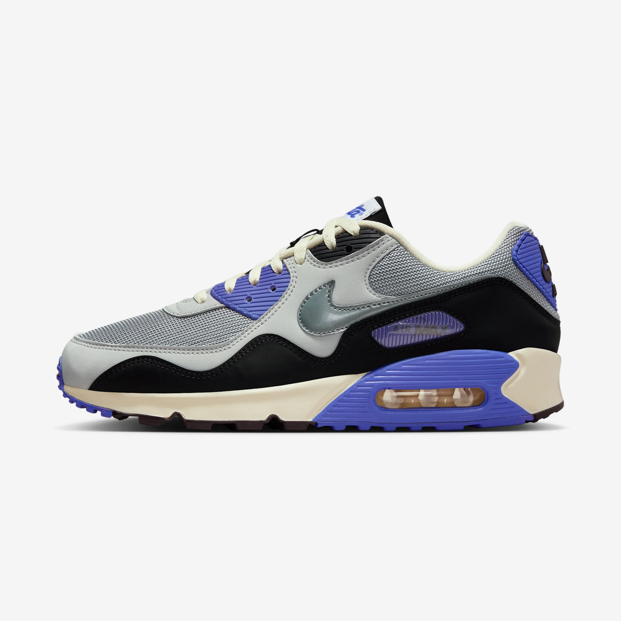 Patta x Nike Air Max 90 Wave “Sapphire” Particle Grey/Neutral Grey/Sapphire/Black/Coconut Milk/White