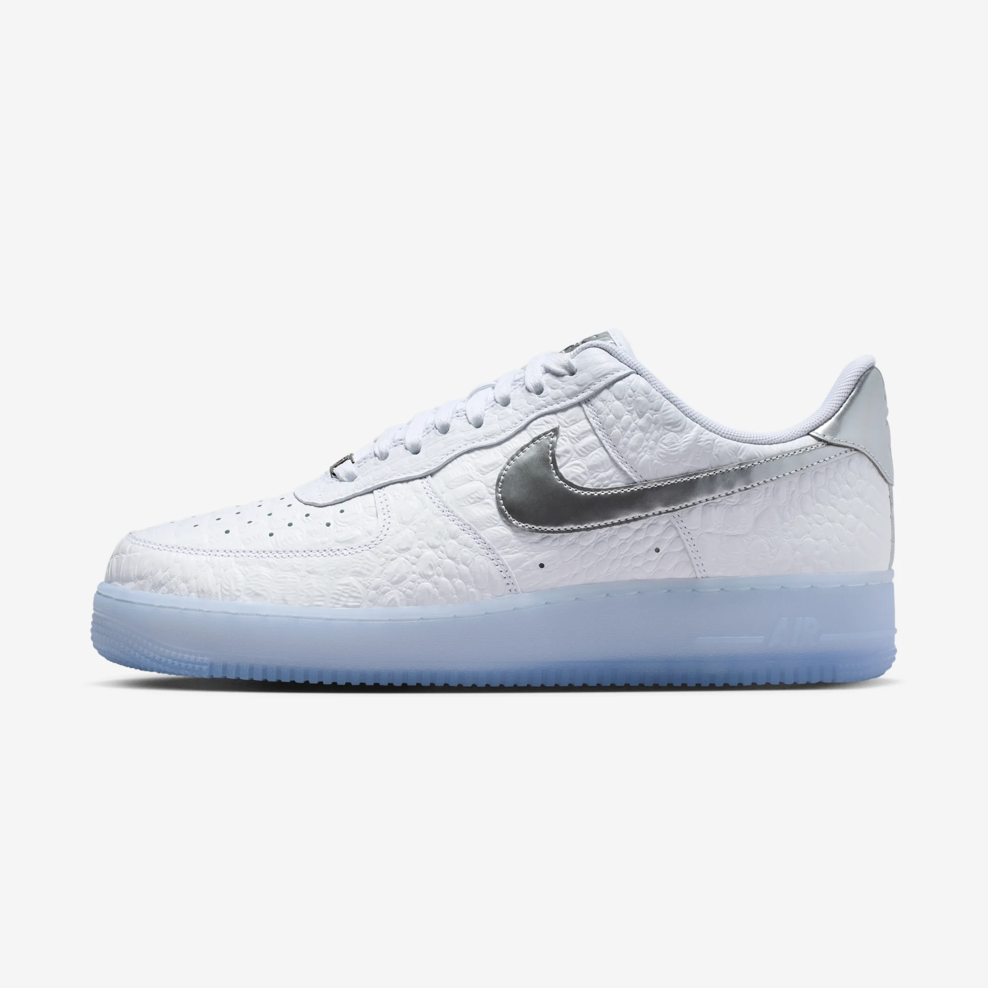Nike Air Force 1 Low "White Croc" White/Chrome/Blue Tint/Pure Platinum