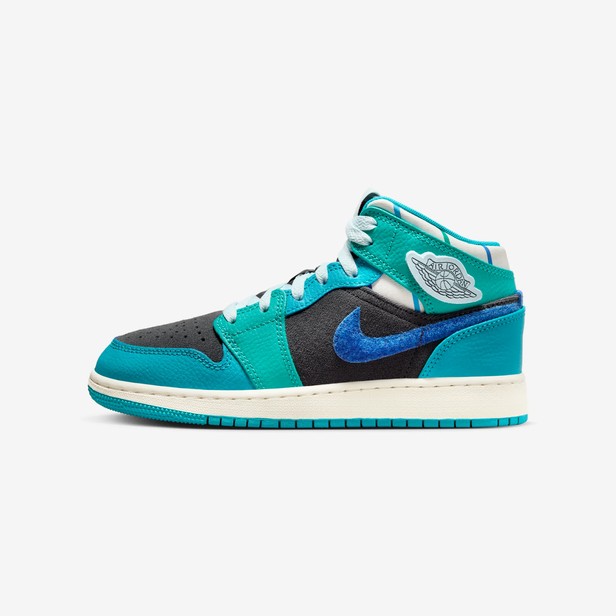 Air Jordan 1 Mid GS "Glacier Blue" 2023 Anthracite/Glacier Blue/Aquatone