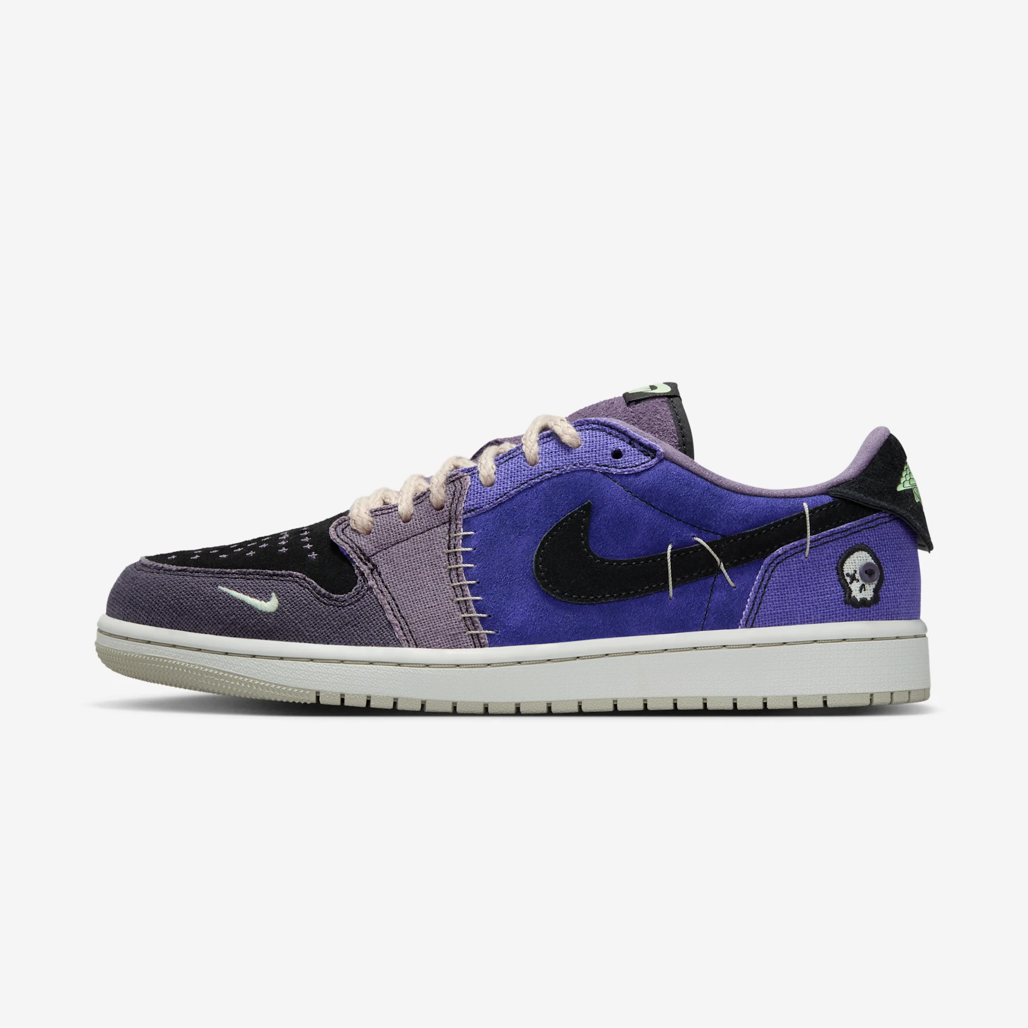Zion Williamson x Air Jordan 1 Retro Low "Voodoo Alternate" Regency Purple/Vapor Green/Black/Dark Raisin/Daybreak/Light Silver