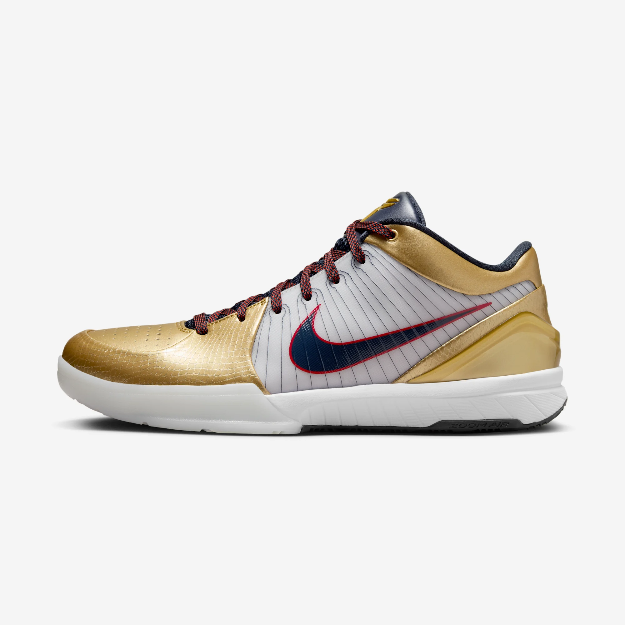 Nike Kobe 4 Protro "Gold Medal" White/Dark Obsidian/Varsity Red/Metallic Gold