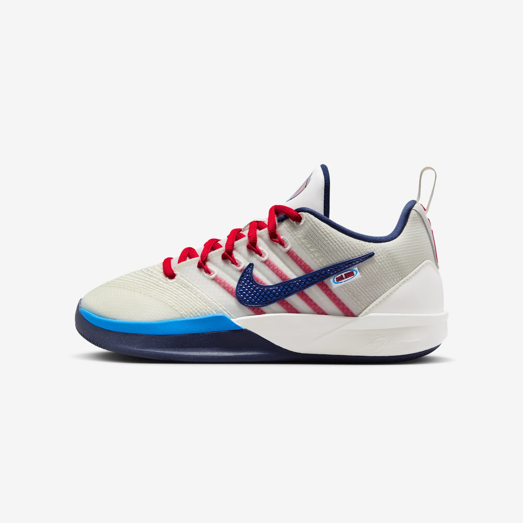 Nike Sabrina 3 NRG GS "WNBA 30th Anniversary" Sail/Midnight Navy/Atom Red/Light Photo Blue