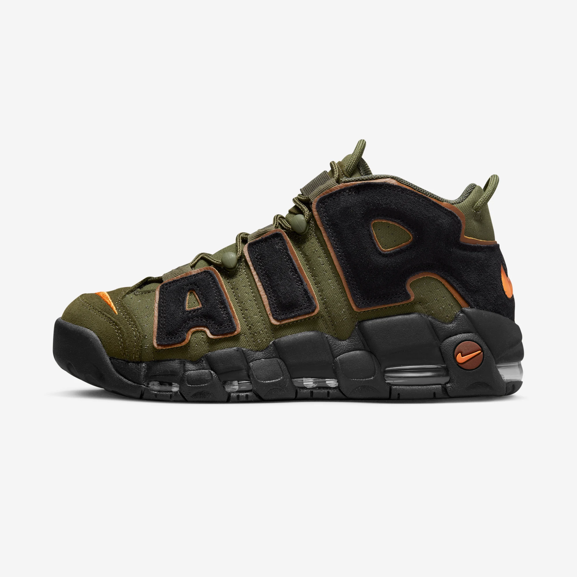 Nike Air More Uptempo '96 "Cargo Khaki" Cargo Khaki/Pecan/Alpha Orange/Black