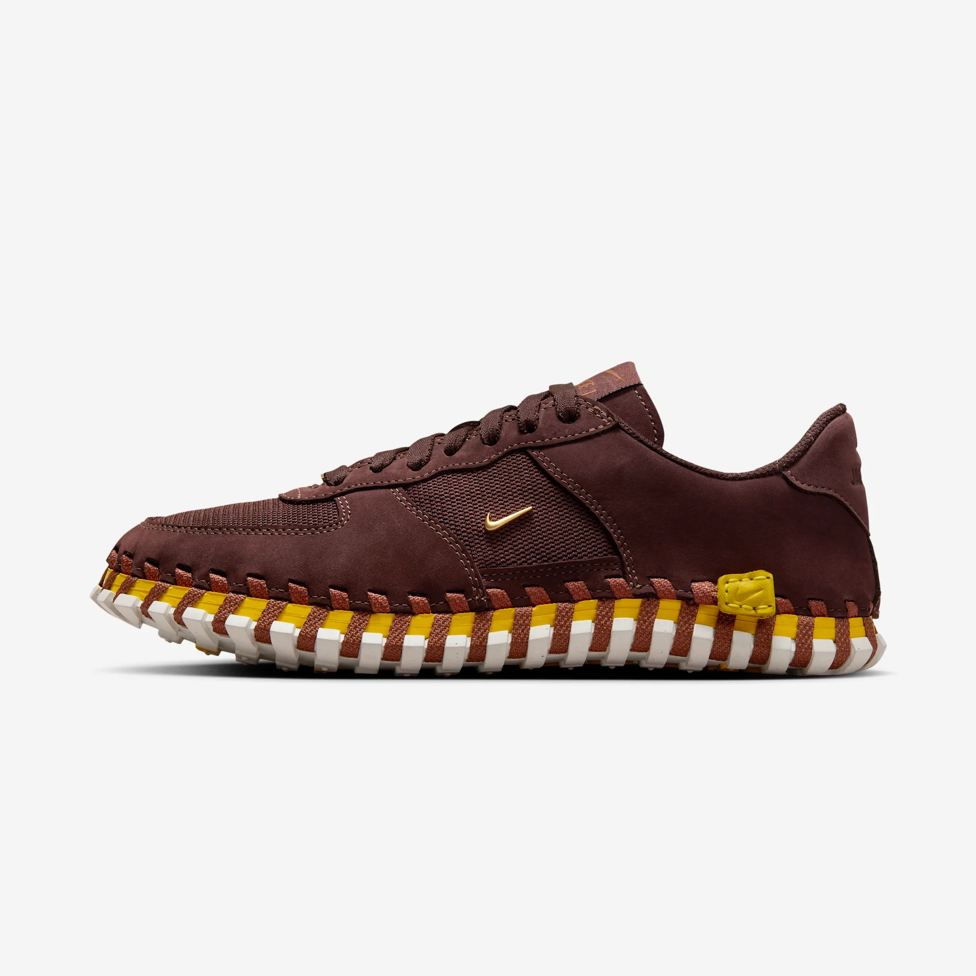 Jacquemus x Nike J Force 1 "Earth Brown" 2024 Earth/Metallic Gold/Blue Lightning/Tour Yellow