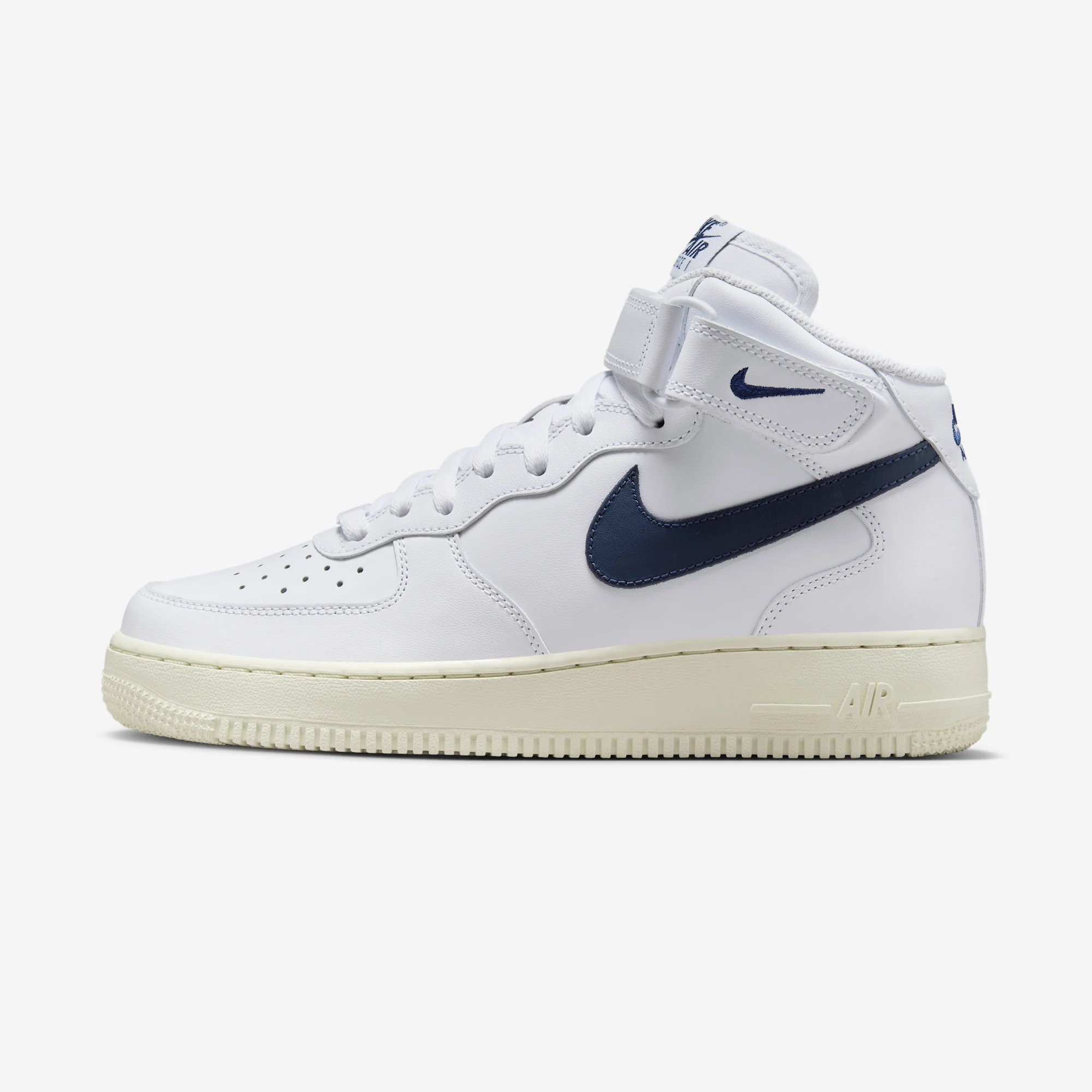 Nike Air Force 1 ’07 Mid “Midnight Navy / Coconut Milk” 2024 White/Midnight Navy/Coconut Milk/Metallic Gold