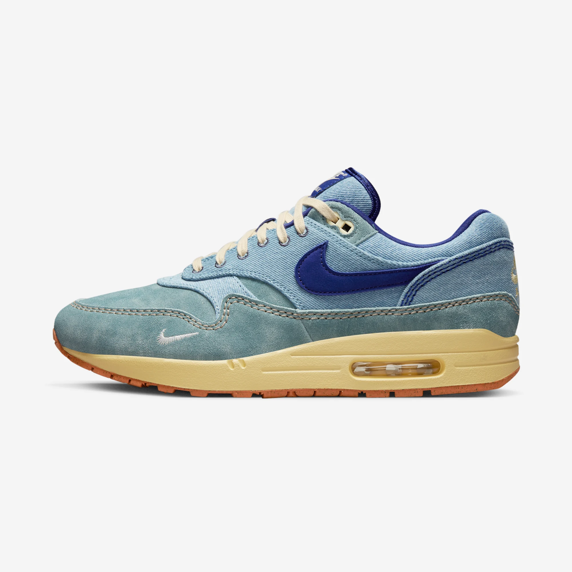 Nike Air Max 1 "Dirty Denim" 2022 Mineral Slate/Lemon Wash/Khaki/Deep Royal Blue
