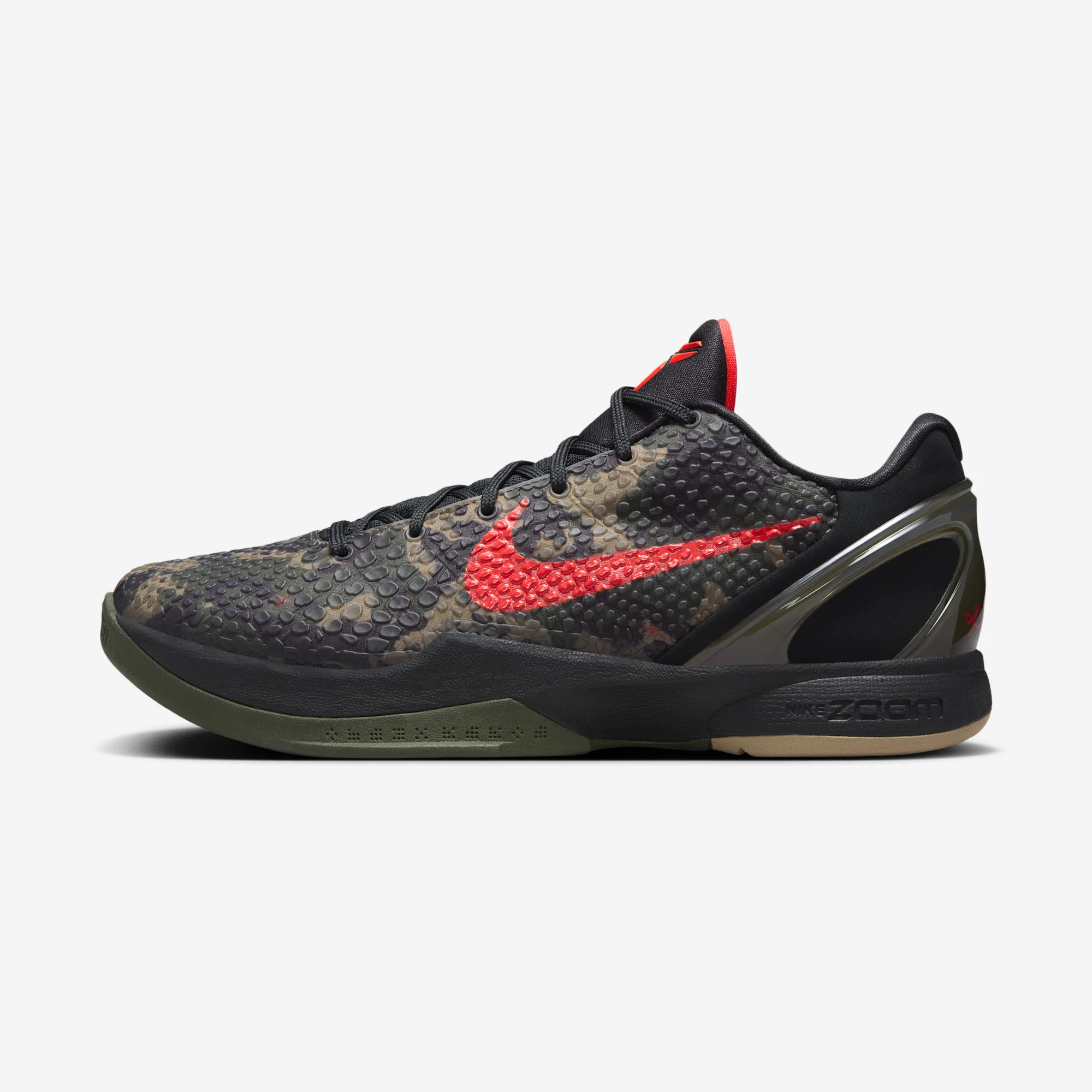 Nike Kobe 6 Protro “Italian Camo” 2024 Black/Crimson/Bog Green/Khaki