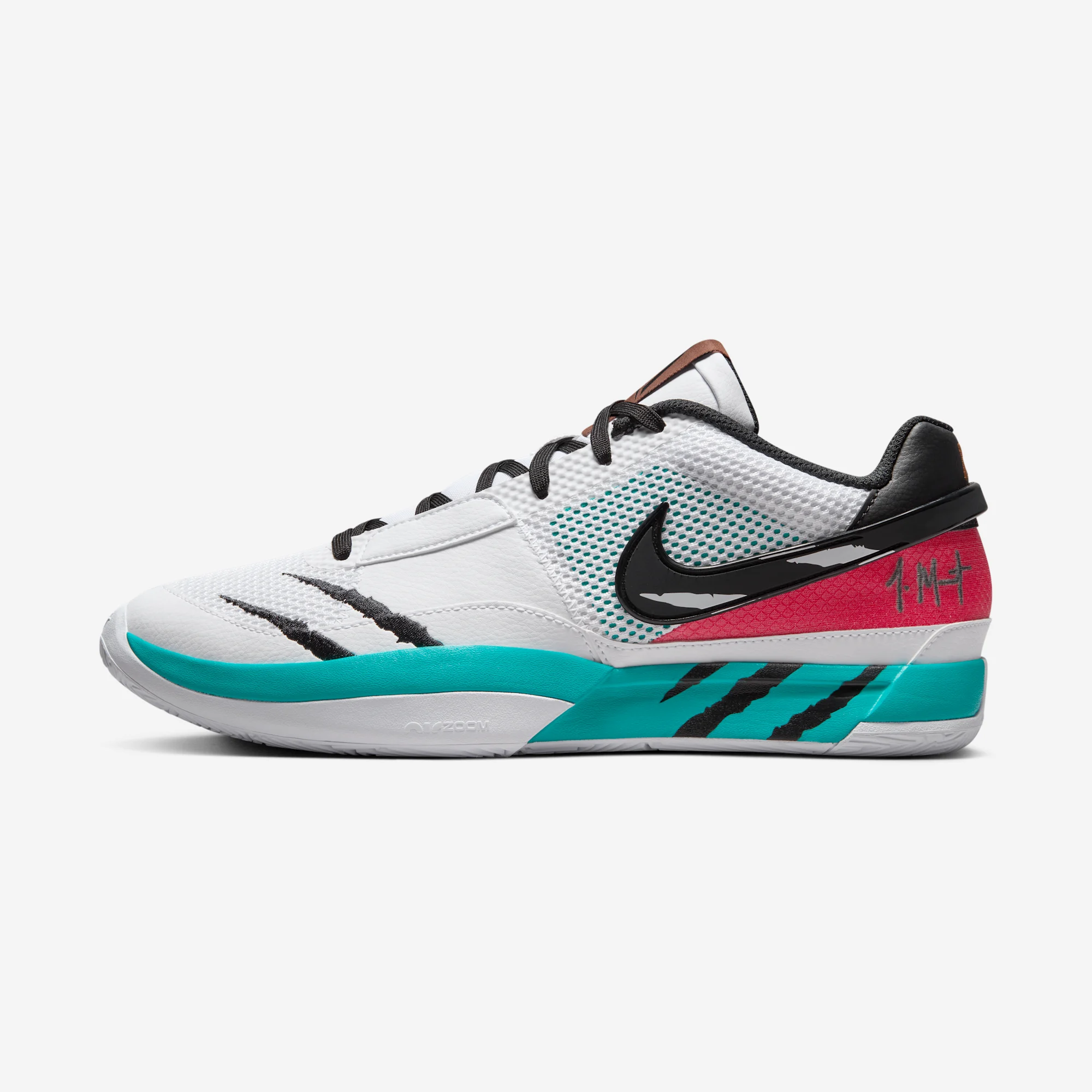 Nike Ja 1 “Reverse Scratch” 2024 White/Black/Turbo Green/University Red/Beach