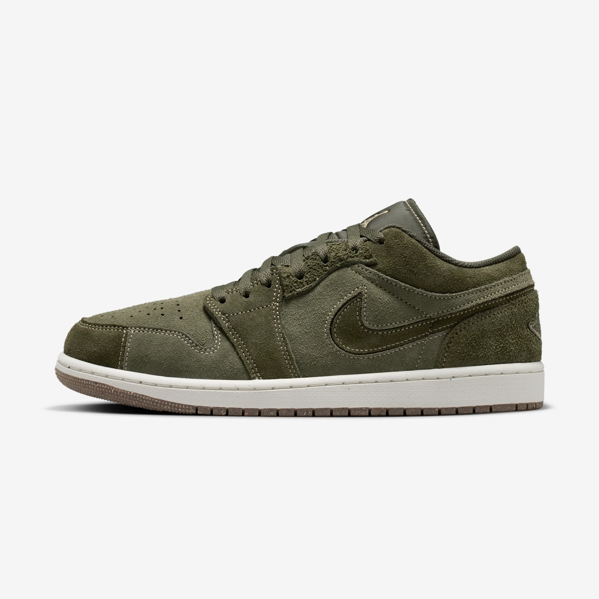 Air Jordan 1 Low SE Craft "Cargo Khaki" Cargo Khaki/Cargo Khaki/Khaki/Coconut Milk/Gum Medium Brown