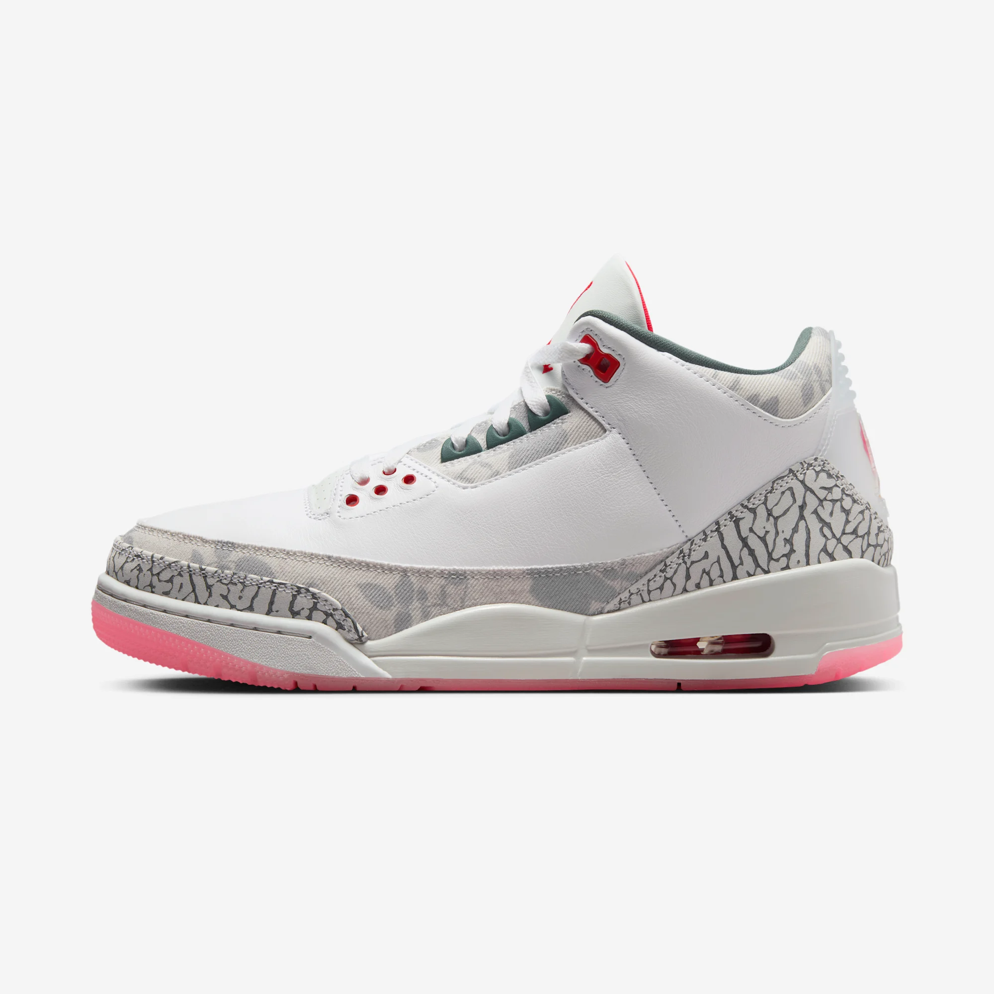 Air Jordan 3 Retro “Wings” 2024 White/Fire Red/Off White/Vintage Green/Rose