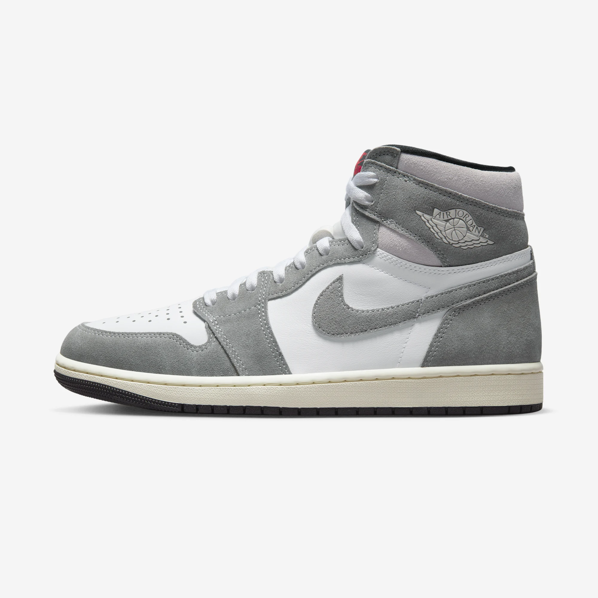Air Jordan 1 Retro High OG "Washed Black" Black/WhiteLight Smoke Grey/Fire Red