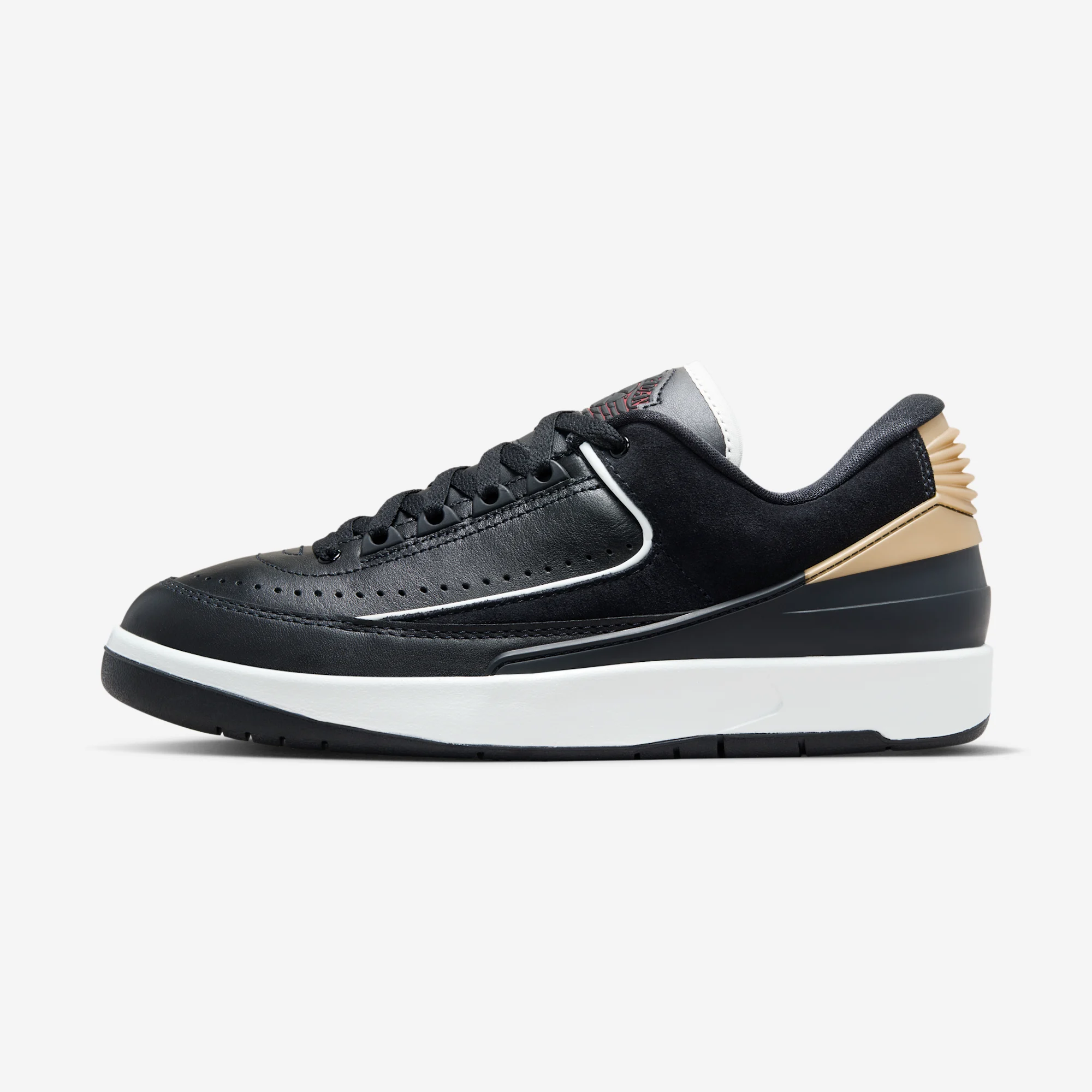 Air Jordan 2 Retro Low “Black / Varsity Red” 2024 Black/Metallic Gold/Off-White/Varsity Red