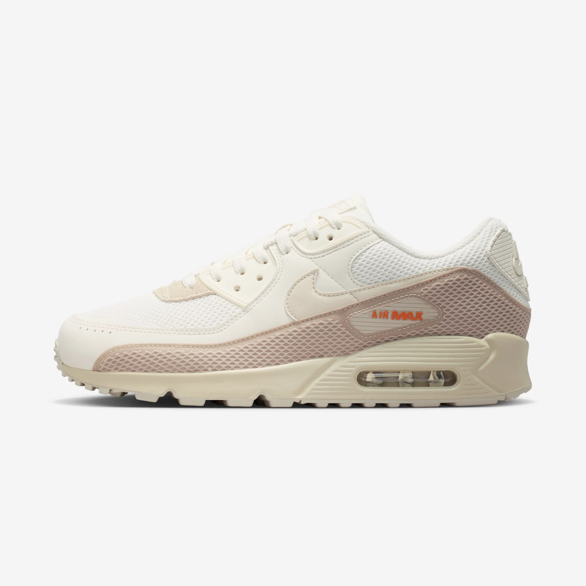 Nike Air Max 90 Premium "Phantom" Phantom/Light Orewood Brn/Cream II/Safety Orange