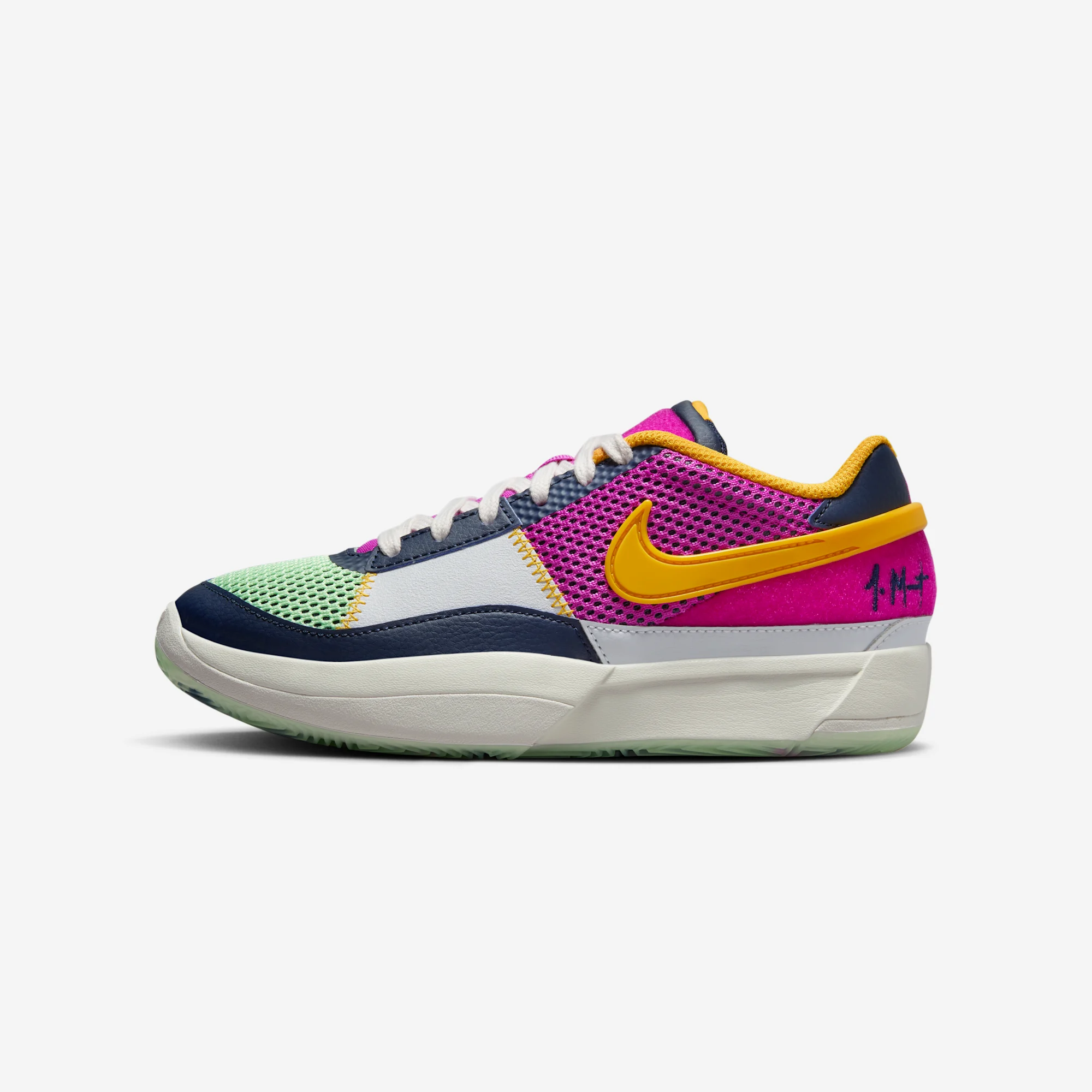 Nike Ja 1 SE GS “Welcome to Camp” 2024 Obsidian/Hyper Violet/University Gold/Vapor Green