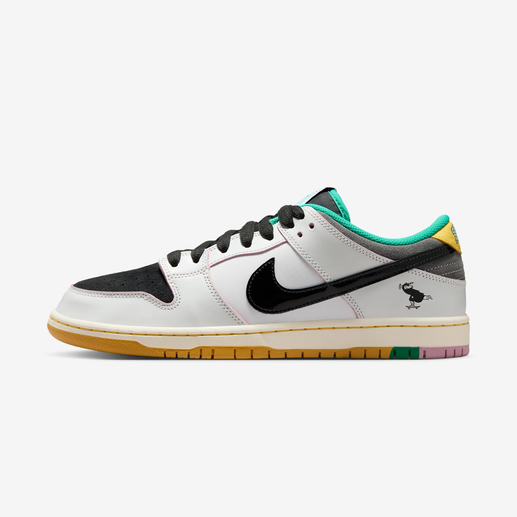CSEF x Nike SB Dunk Low Pro QS Summit White/Black/White/Iron Grey/Clear Emerald/Bucktan