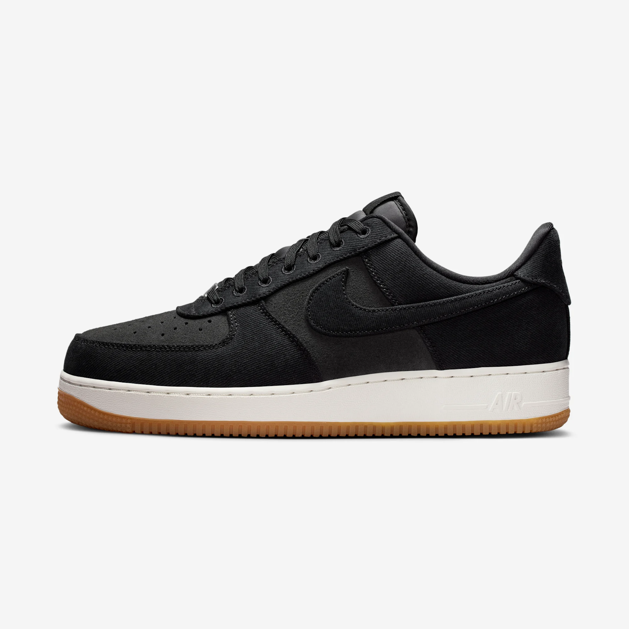 Nike Air Force 1 Low "Black & Dark Smoke Grey" Black/Black/Dk Smoke Grey/Gum Med Brown/Summit White