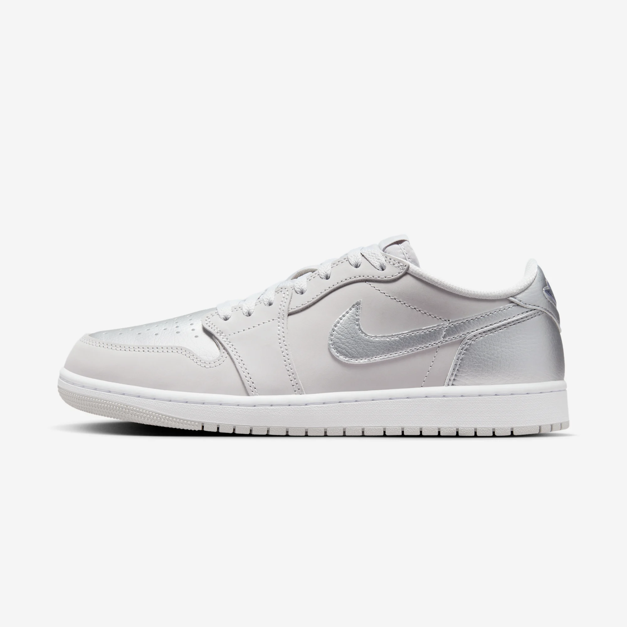 Air Jordan 1 Retro Low OG “Metallic Silver” 2024 Neutral Grey/Metallic Silver/White