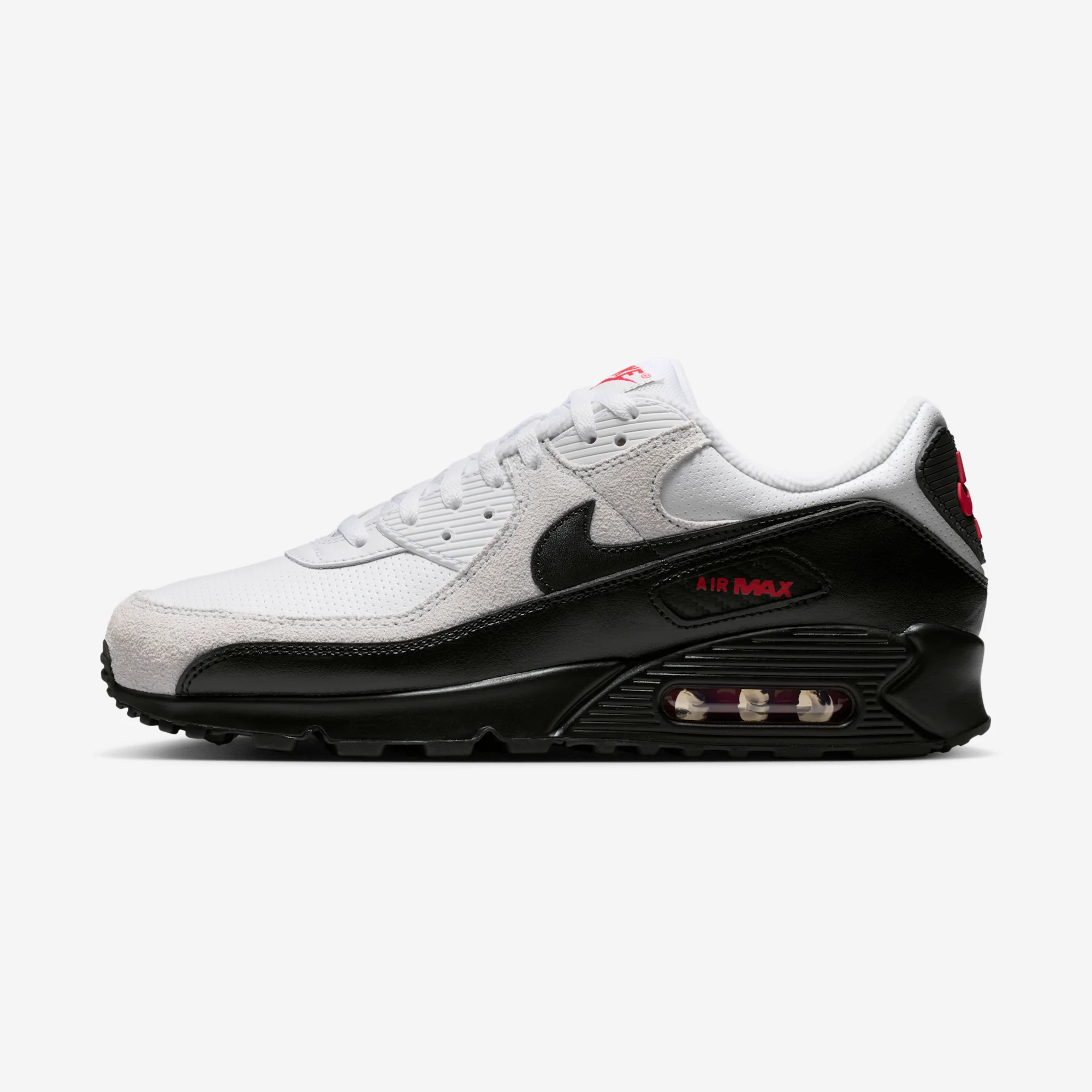 Nike Air Max 90 "White & Black" White/Black/University Red