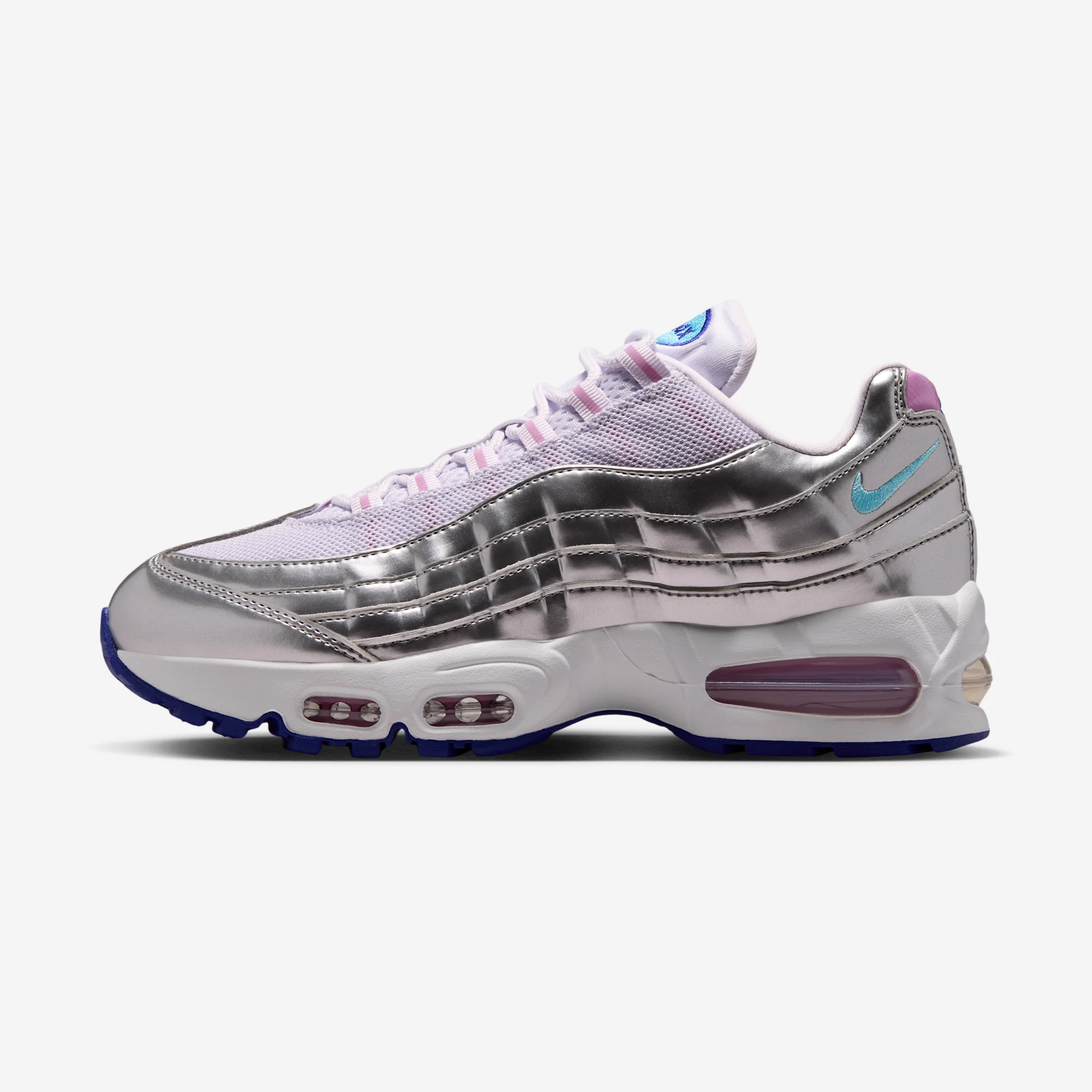 Nike Air Max 95 Big Bubble W "Chrome & Lagoon Pulse" Chrome/Lagoon Pulse/Barely Grape/Lt Magenta/Concord/White