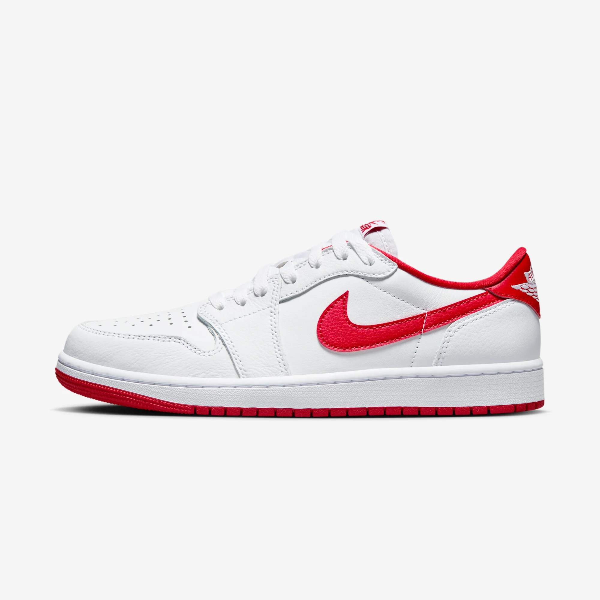 Air Jordan 1 Retro Low OG "University Red" 2023 White/White/University Red