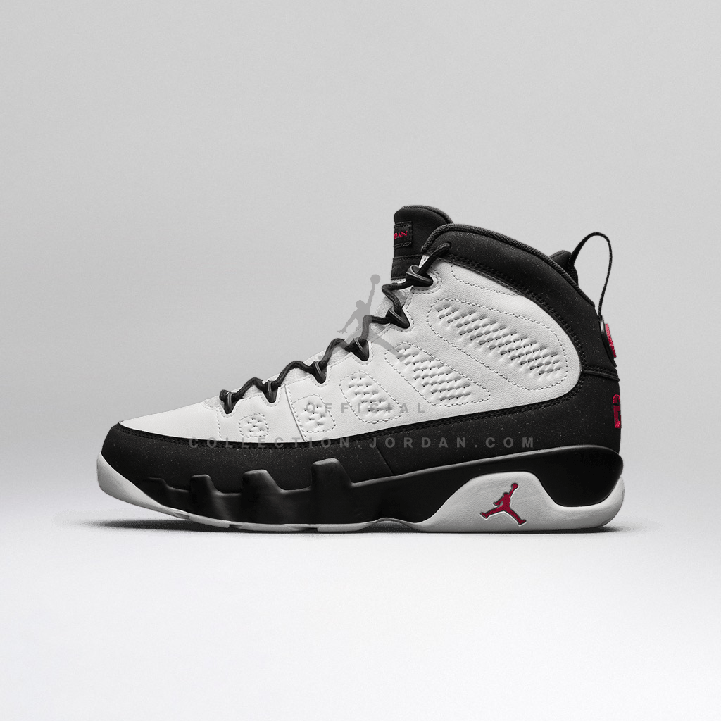 jordan 9 retro white and black