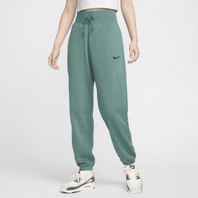 Women's High-Waisted Oversized French Terry Tracksuit Bottoms