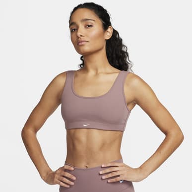 Women's Light-Support Lightly Lined Ribbed Sports Bra