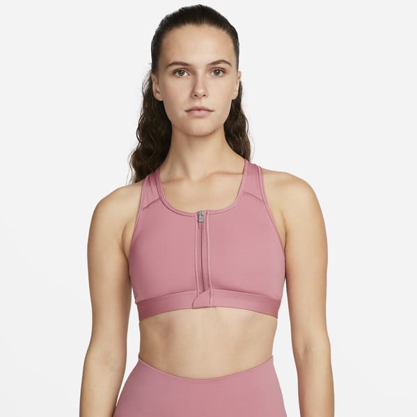 nike pink and yellow sports bra
