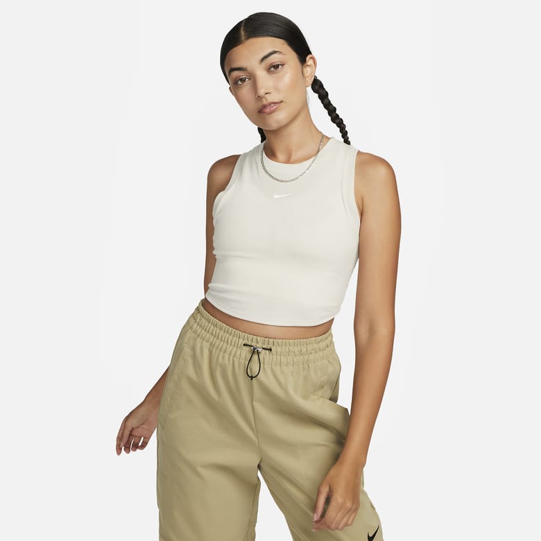 Tight cropped top workout tank
