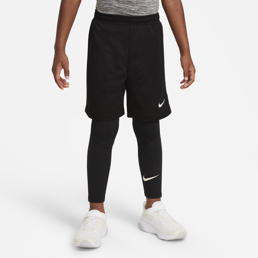 Nike Air Essential Leggings Kids' Tights - black/white FD2963-010