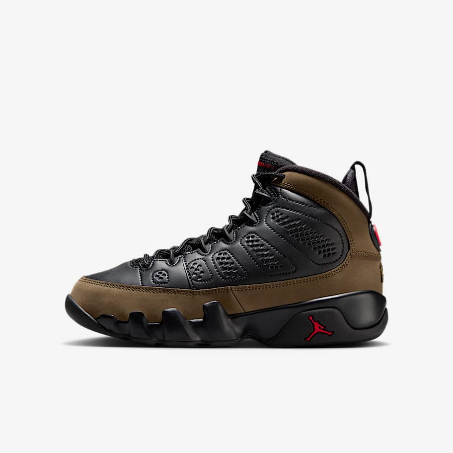 Jordan 9 retro negro con rojo shop