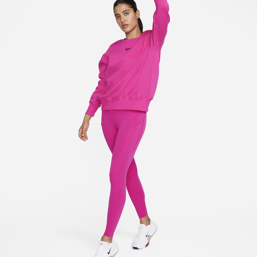 Hot pink nike clearance leggings