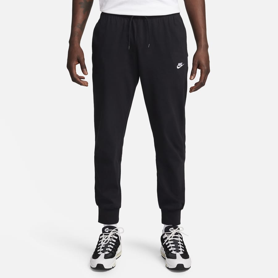mens nike black tracksuit bottoms