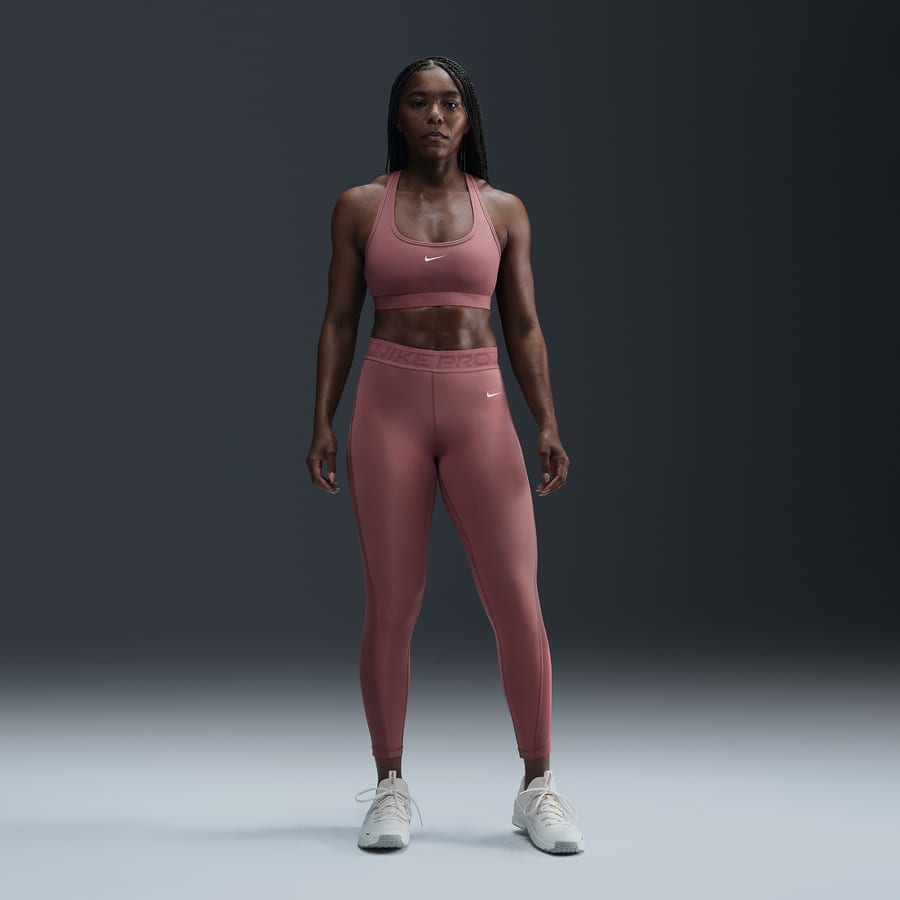 Pink nike leggings womens top