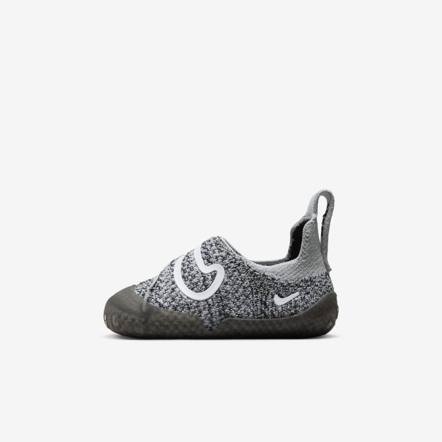 Nike black and white shoes without laces sale