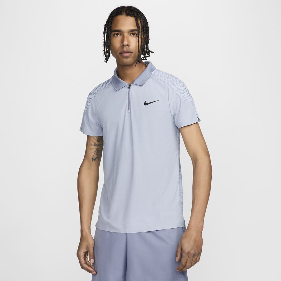 Blue nike polo shirt shop