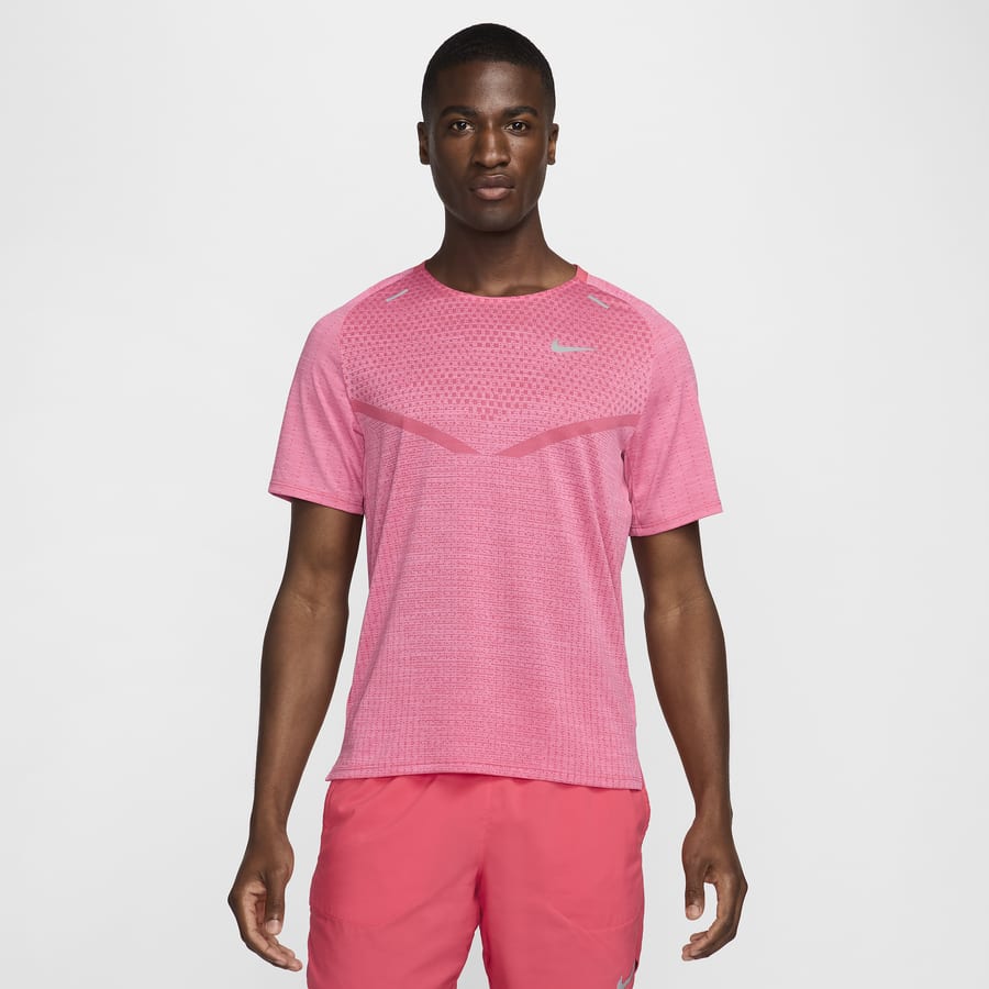 Pink nike shirt mens discount