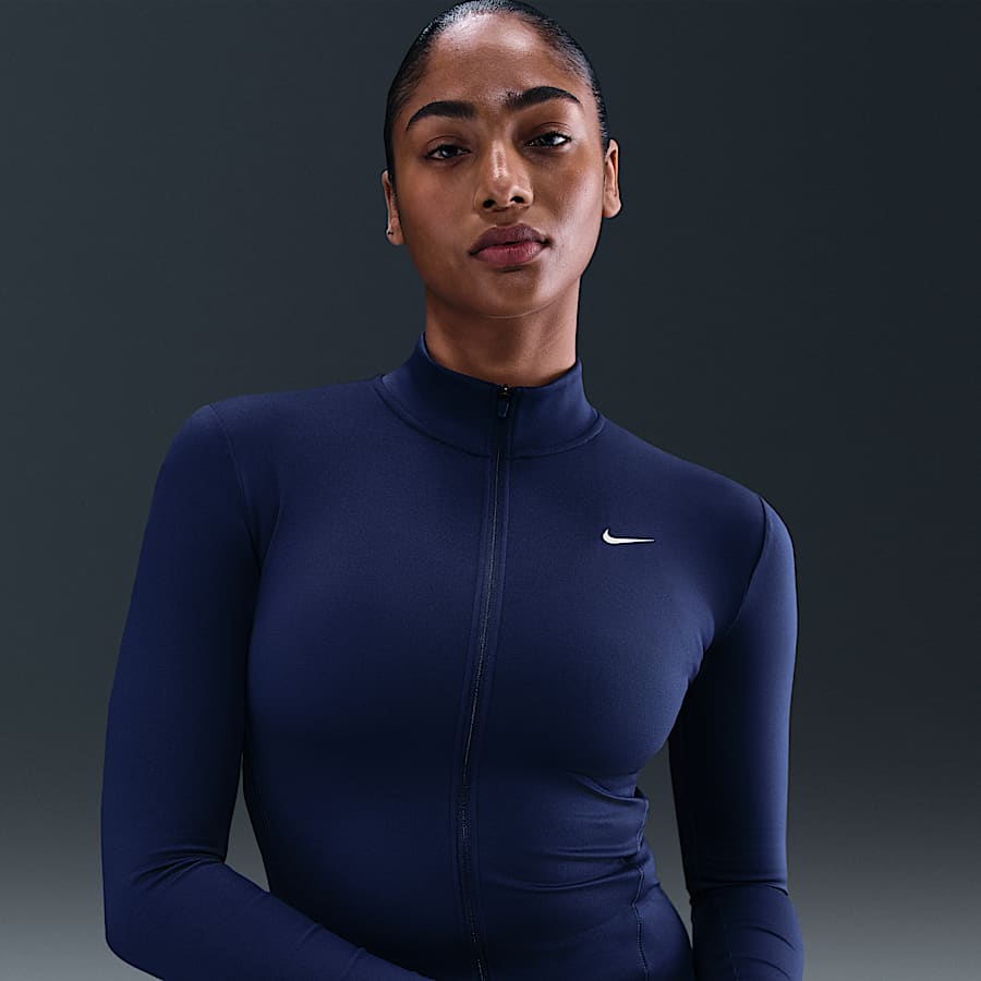 nike women's therma fleece icon clash long sleeve training top