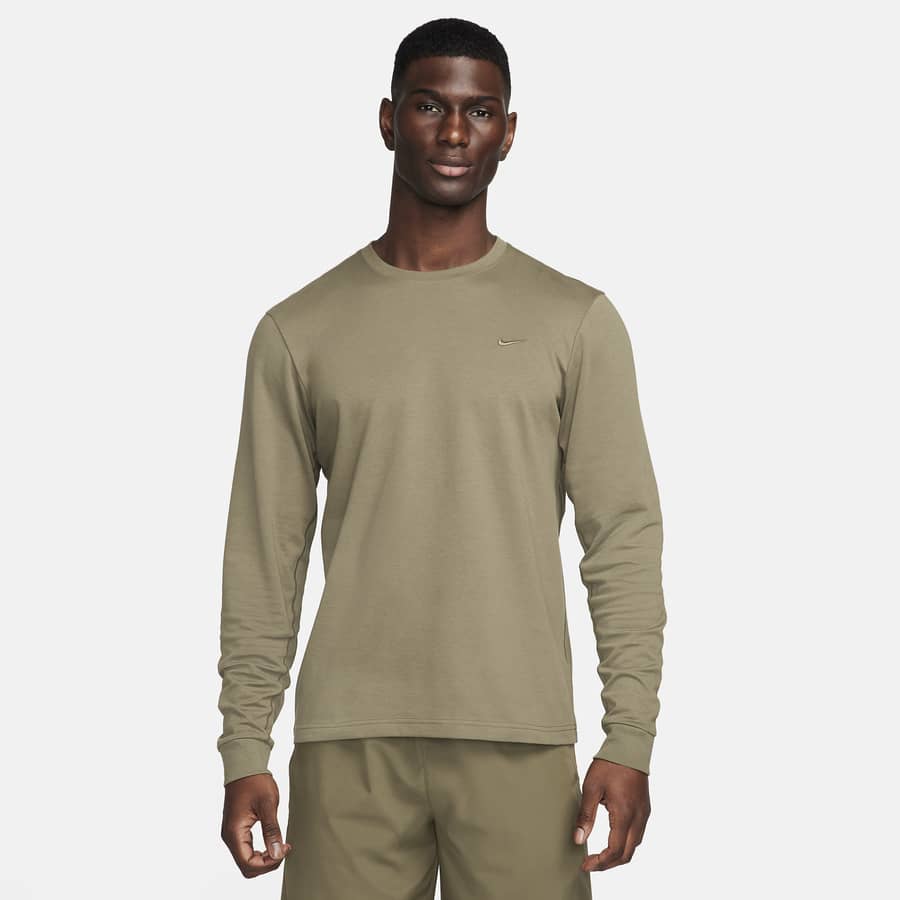 Mens long sales sleeve sleep shirt