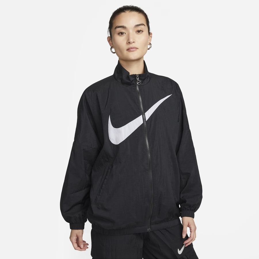 Nike Women フード付きウィンドブレーカー　黒 NIKE ナイキ ウィンドブレーカー L 黒 ブラック レディース