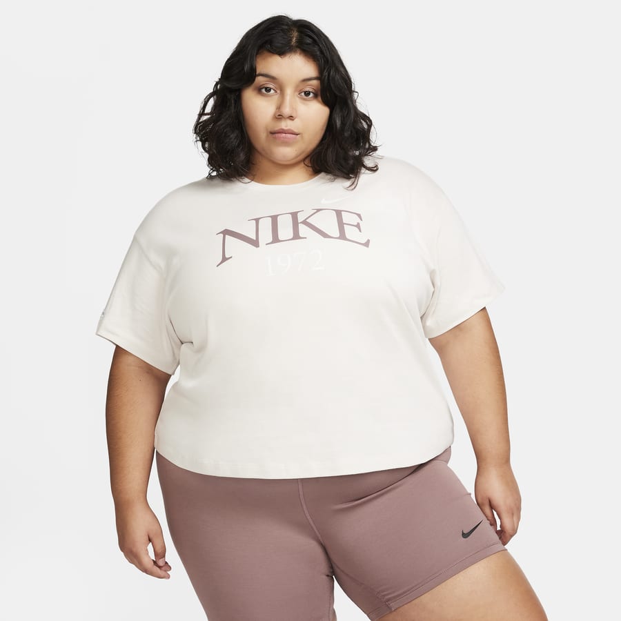 Nike Air Plus Size 1X 3X Women's Cropped Medium Weight Crew